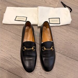 Gucci Jordaan Loafers Black - Women Size 36.5